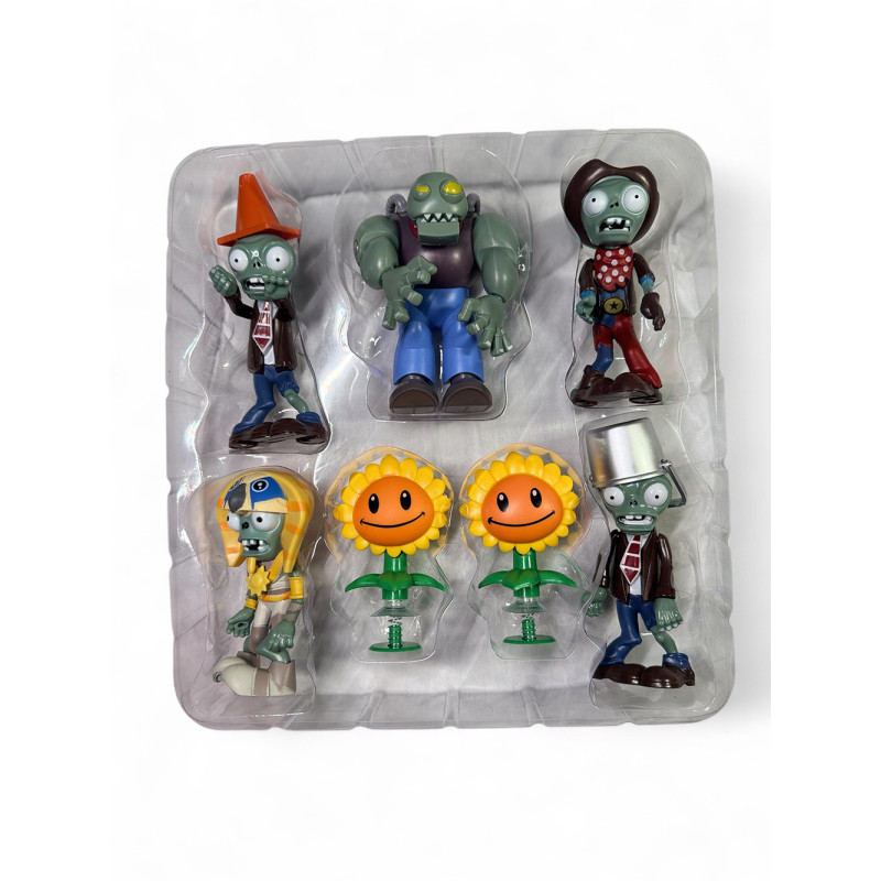 Набір (велика коробка) фігурок з гри "Plants vs Zombies" (Рослини проти зомбі),  22 шт, різнокольорові, для дітей