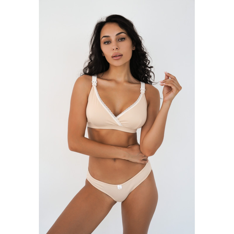 Бюстгальтер - топ для вагітних та годуючих матусь Soft&Lace (бежевий) 825