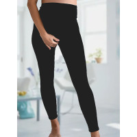 Легінси утеплені для вагітних і годуючих ТМ Мамин Дім – зручні, еластичні, підтримують живіт (чорні) 645